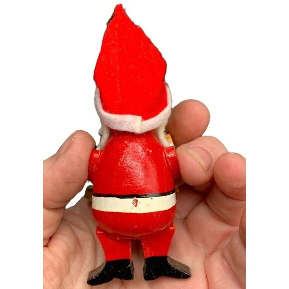 Silvestri Wooden Skiing Santa Christmas Ornament - New in Package Hand Paint - Picture 5 of 9